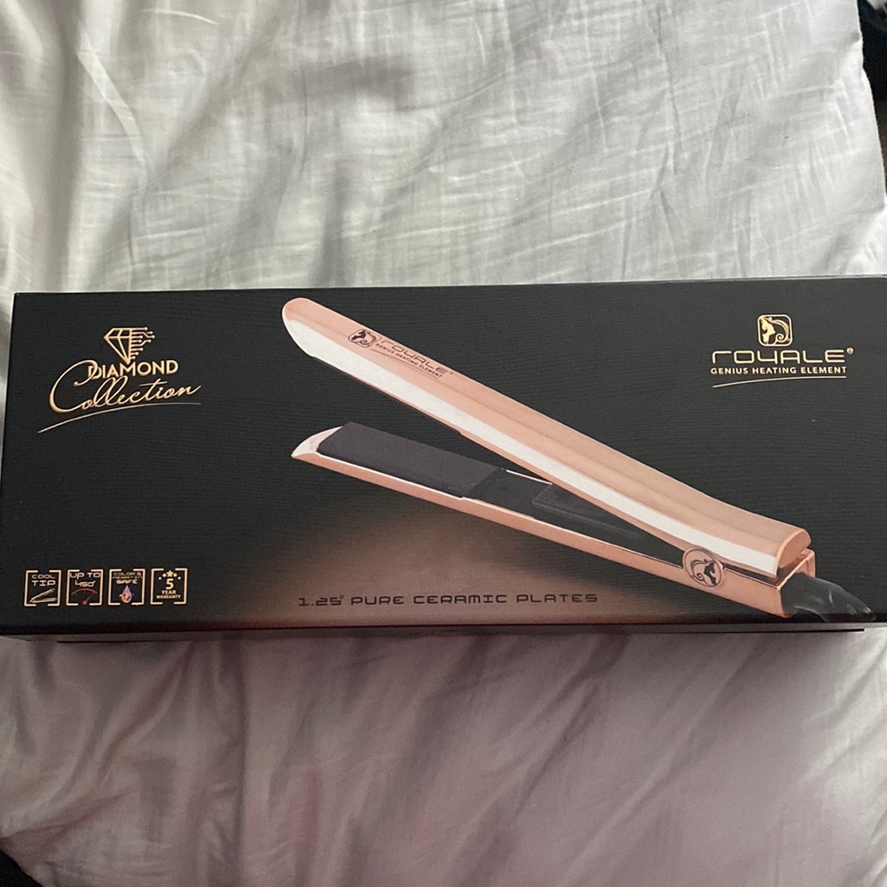 IGP RU Platinum Genius Heating Element Hair Straightener and Curler - Rose Gold